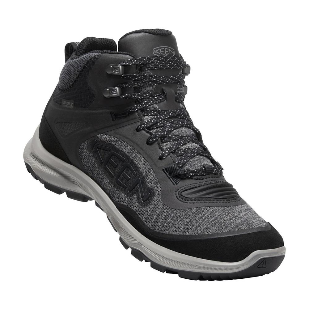 NEW KEEN women's terradora flex mid water proof hiking boots in black/steel grey